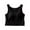 Black, variant on AherBiu Women Tank Tops with Built in Bra Cropped Undershirt Pajamas Wide Strap Summer Basic Layer Comfy Camisole