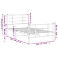 thumbnail image 2 of vidaXL Metal Bed Frame without Mattress with Footboard Black 39.4"x78.7", 2 of 9