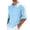 Blue, variant on Half Sleeve Casual T-Shirts for Mens Solid Color Round Neck Tops Lightweight Comfy Cotton Linen Tee Shirt