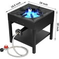 thumbnail image 5 of Vivicreate 185000 BTU High Pressure Propane Gas Stove with Cast Iron Burner, Outdoor Cooking Appliance, 5 of 7