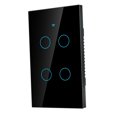 thumbnail image 1 of Smart Switch, Smart Light Switch, WiFi Smart Wall Light Switch, Single Circle WiFi Touch Screen Switch for Alexa 4 Way US, 1 of 7
