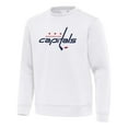 thumbnail image 2 of Men's Antigua White Washington Capitals Relevant Lightweight Pullover Sweatshirt, 2 of 3
