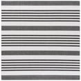 thumbnail image 5 of SAFAVIEH Beach House Henry Striped Indoor/Outdoor Area Rug, Light Grey/Charcoal, 8' x 8' Square, 5 of 7