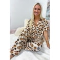 thumbnail image 2 of Beige Leopard Pumpkin Allover Halloween 2pcs Pajama Set, 2 of 9