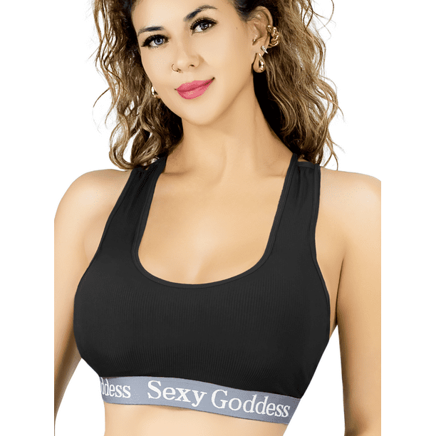Bra Mujer Unitalla Con Copas Push Up Peto Medio Comodidad Sin Varilla