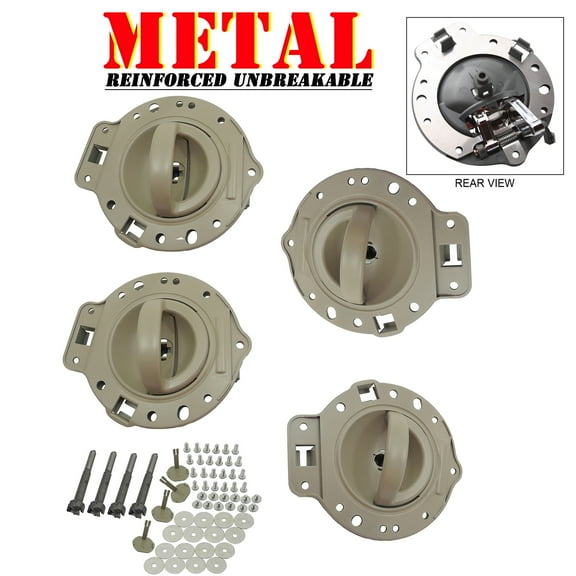 CF Advance For 06-10 Jeep Commander SET 4PCS Inside Door Handle Tan Bolt 2006 2007 2008 2009 2010