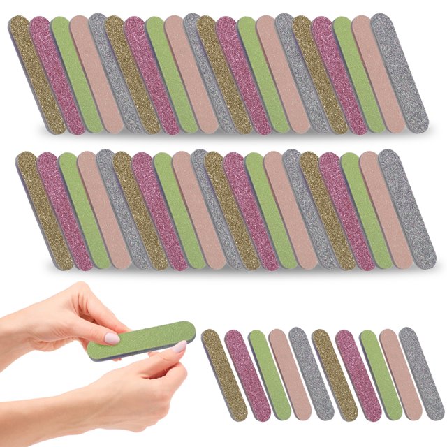 50 Uds limas de uñas tableros de esmeril de doble cara herramientas de manicura 2618