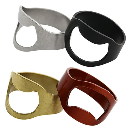 

NUOLUX 4Pcs Outdoor Beer Caps Lifters Stainless Steel Bottle Openers (Random Color)