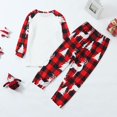 thumbnail image 5 of FAOWME Matching Family Christmas Pajamas Romper Long Sleeve Round Neck Printed Button Down Festival Party Holiday Warm Sleepwear Jumpsuits For Child Kids-Red 5-6 Years, 5 of 8