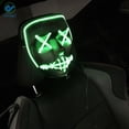 thumbnail image 6 of Deago Halloween Mask LED Light Up EL Wire Cosplay Glowing Mask The Purge Movie Scary Festival Costume with AA Battery, 6 of 7