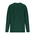 thumbnail image 5 of JSheng Women's Long Sleeve Tops Fashion Solid Color Round Neck Knitted Textured Pullover Sweater for Daily Wear Army Green M, 5 of 5
