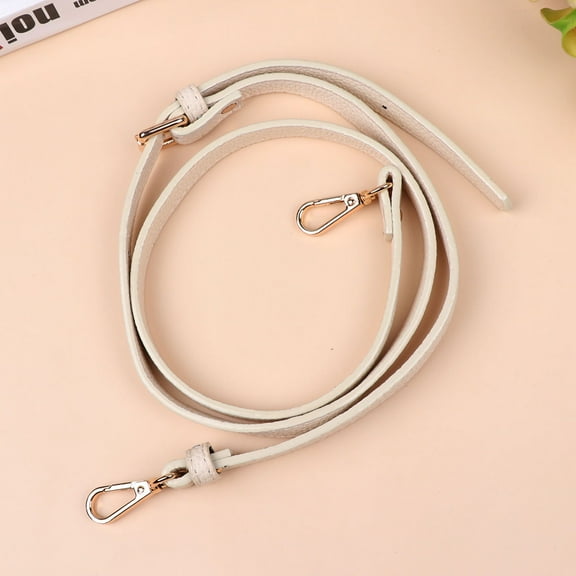WEUVEB 1Pcs Adjustable Replacement Shoulder Bag Strap for Crossbody Handbags Women Beige Golden Pu Alloy Everyday Use