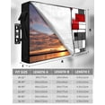 thumbnail image 7 of Outdoor TV Cover 48 to 50 Inch Weatherproof, Red Black and Grey Waterproof TV Screen Protector for Outside Decor with Zipper and Pocket 48"L x 30"H , Geometric Modern Abstract Art, 7 of 7