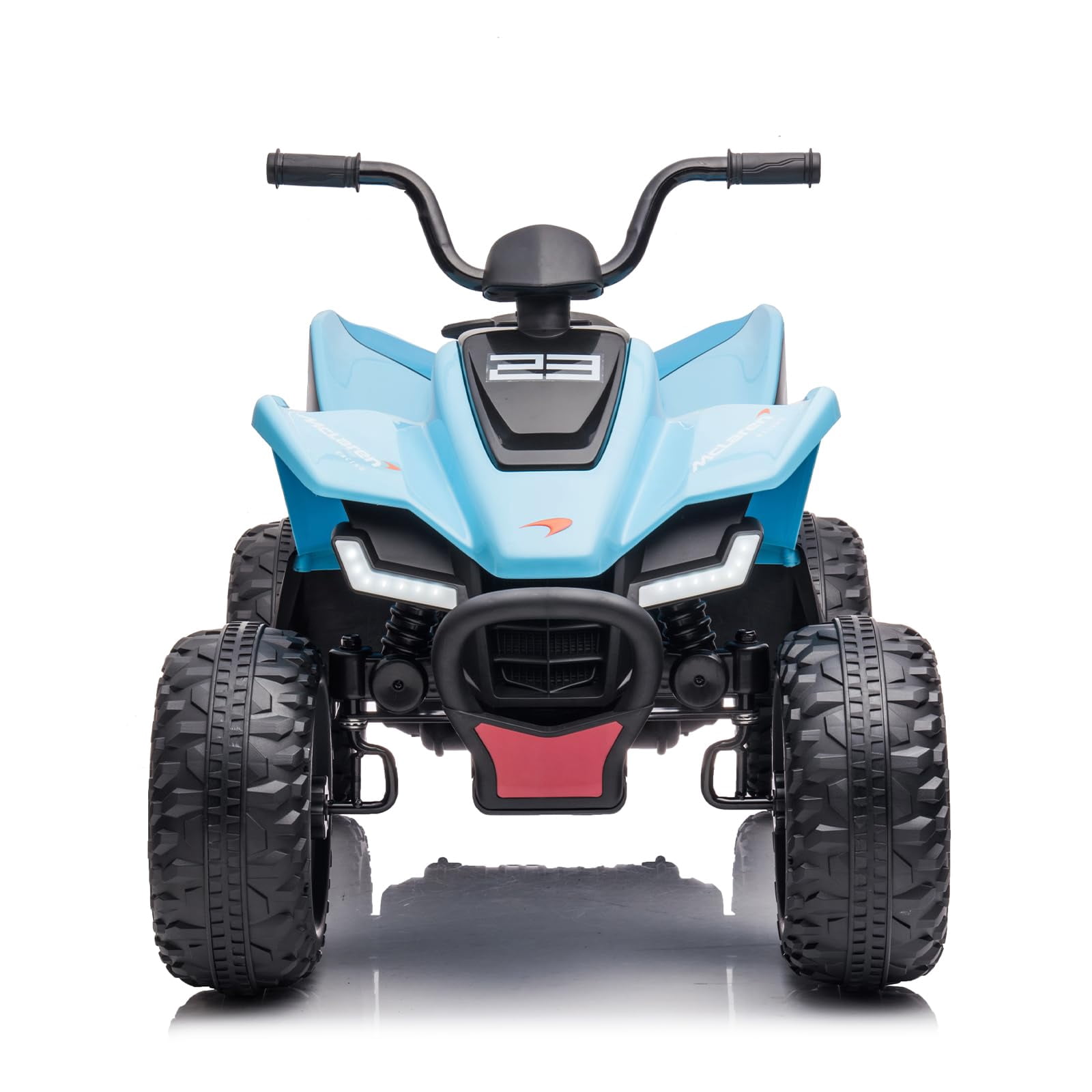 24V Battery Powered, 4-Wheeler Quad Car Toy ATV for 3-8yrs, Electric Off-Road Car with 2 Speeds, LED Lights, Bluetooth, MP3
