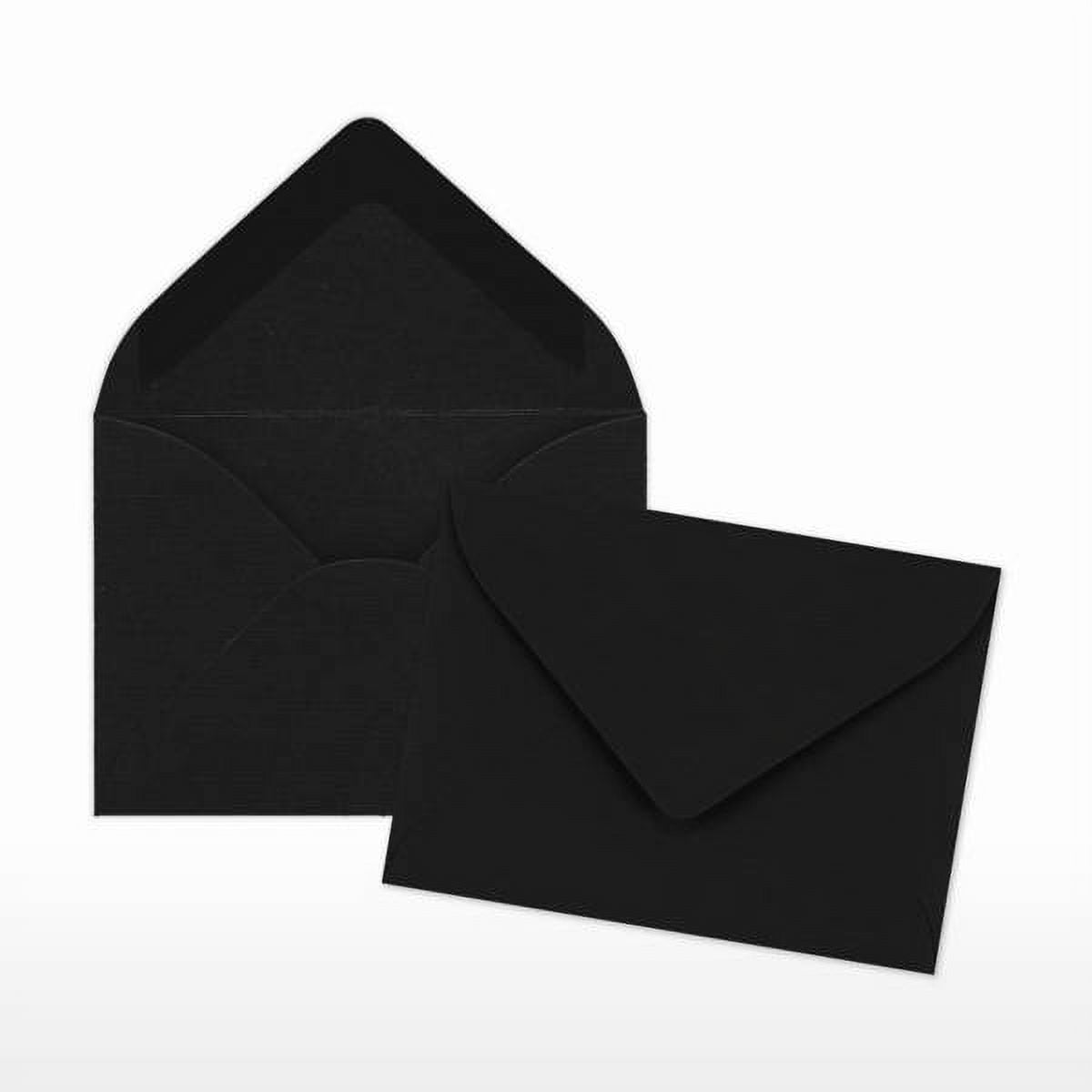 LUXPaper #17 Mini Gift Card Envelopes, 2 11/16 x 3 11/16, Black Linen, 50/Pack