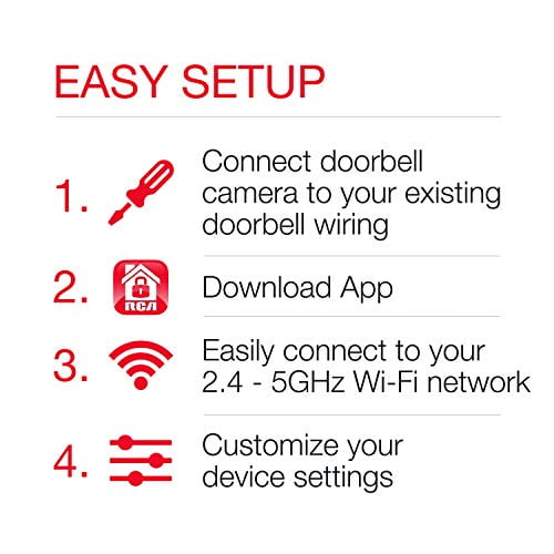 Doorbell Video Ring Security Camera by RCA New and Improved with