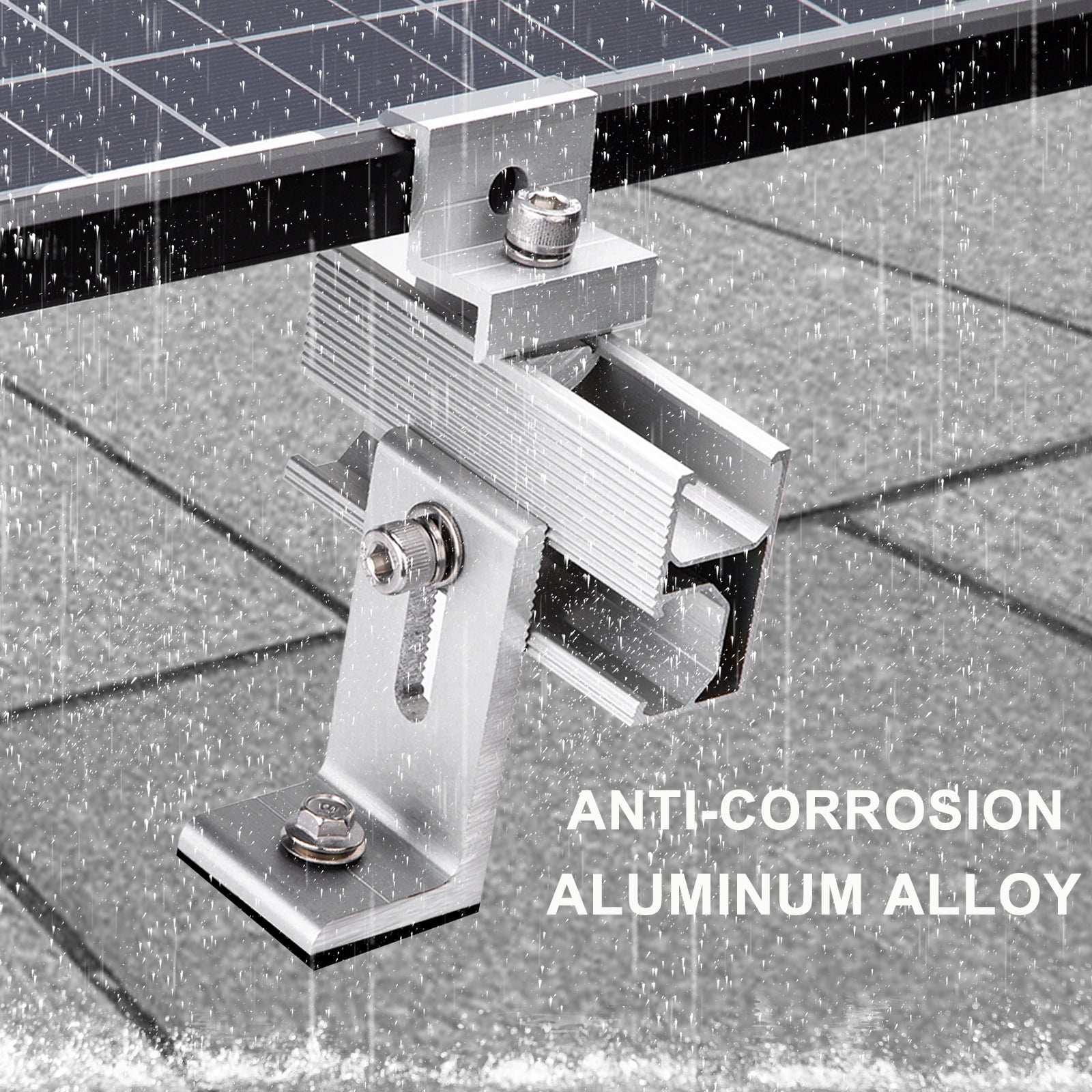 Solar Panel Mounting Bracket Kit, Solar Roof Mount Kit for 1-4 Pieces Thickness 1.18”/1.37” Solar Panels