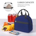 thumbnail image 5 of Naloa Navy Blue Print Lunch Bag for Women & Men Insulated Lunch Box or Cooler Lunch Tote Bags for Work, Travel, Outdoor, 5 of 5
