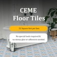 thumbnail image 3 of CEME Mediterranean Style Vinyl Floor Tiles Peel & Stick, 12x12, Waterproof, Self-Adhesive, Easy Installation, 52 Pack, for Living Room, Kitchen, Bathroom, Bedroom, 3 of 12