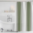 thumbnail image 4 of Dark Green Waterproof Fabric Shower Curtain,Modern Gradient Vertical Stripes Geometric Waterproof Fabric Shower Curtain for Bathroom Curtains Bathtubs Shower Curtains with 12 Hooks Extra Long 72x96, 4 of 8