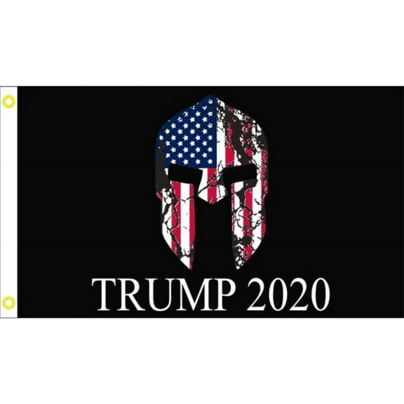 Trump Warrior Black  Stars & Stripes Single Sided 3'X5' Flag Rough Tex® 100D