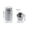 thumbnail image 4 of X Autohaux M14x15 Car Wheel Lock Lug Nuts Set Anti Theft Lug Nut Screw Fit for Tesla 3 S X Y 2012-2022-Pack of 5 Silver Tone, 4 of 5