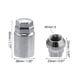 thumbnail image 4 of X Autohaux M14x15 Car Wheel Lock Lug Nuts Set Anti Theft Lug Nut Screw Fit for Tesla 3 S X Y 2012-2022-Pack of 5 Silver Tone, 4 of 5