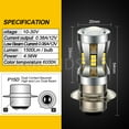 thumbnail image 2 of Ruiandsion 12V Motorbike Front Lamp DRL Fog Light Hi Low Beam P15D 10-30V White, 2 of 7