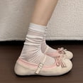thumbnail image 2 of oqasdz Casual Shoes for Women Two Tone Bow Knot Slip On Buckle Snap Ballet Shoes Fashion Comfortable Everyday Loafers for Daily Wear Summer Outdoor, 2 of 7