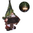 thumbnail image 2 of Welcome Gnome with Lantern and Frog Solar Powered LED Outdoor Decor Garden Light, 2 of 4