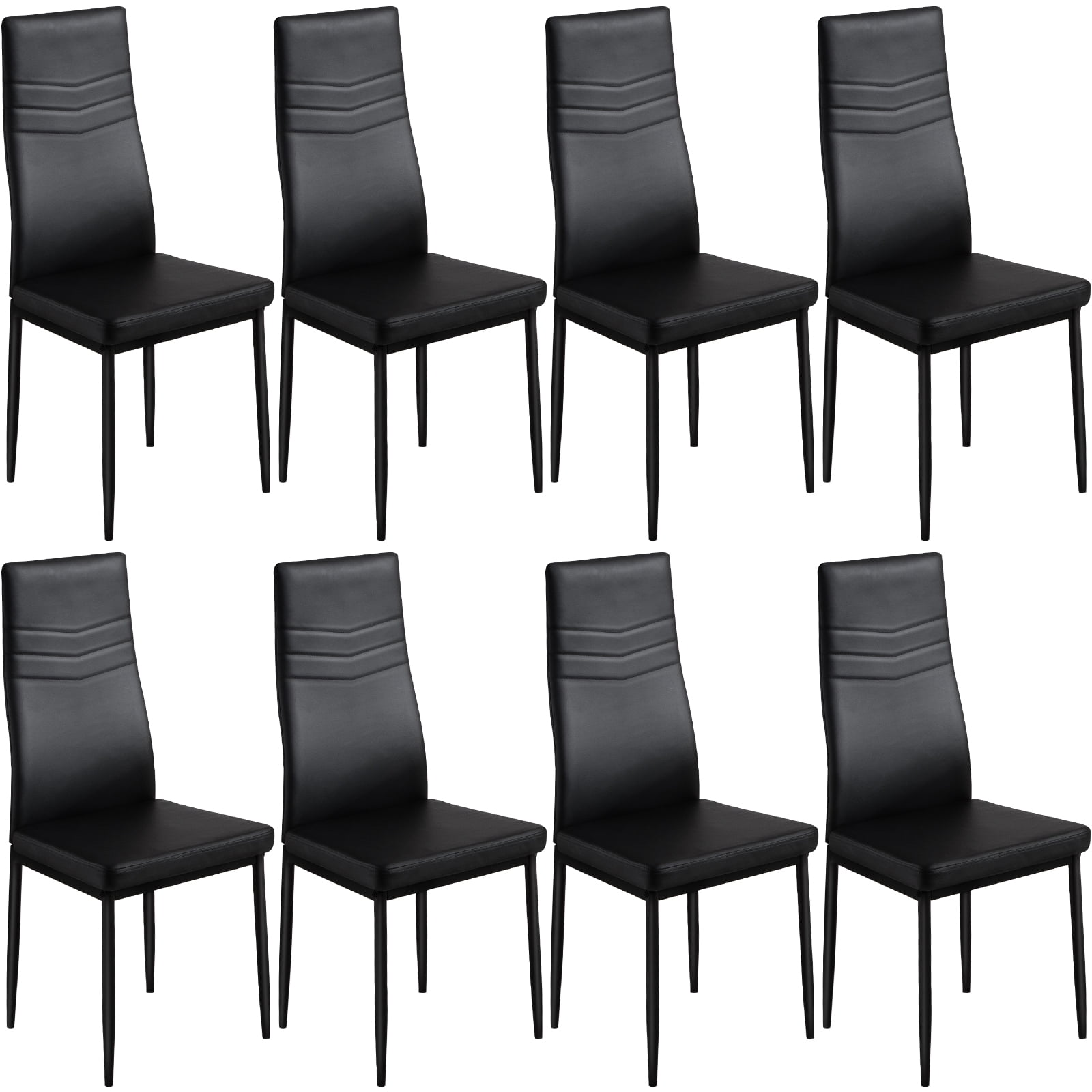 Omni House Kitchen Chairs Set of 8,Faux Leather Padded Seat Dining