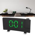 thumbnail image 3 of Electronic Projection Alarm Clock, ABS Black Body Radio Projection Alarm Clock  for Bedroom White Letters,Blue Letters,Green Letters,Red Letters, 3 of 7