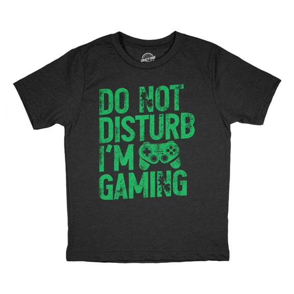 Youth Funny T Shirts Do Not Disturb Im Gaming Sarcastic Gamer Graphic Novelty Tee for Kids