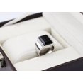 thumbnail image 6 of Mens Titanium Steel Ring European American Retro Obsidian Inlay Gold Plated Artificial Gem Semi Gem Steel Black Ring Jewelry Gift for Him, 6 of 11