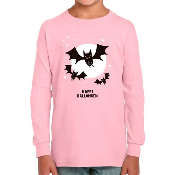 Bats W Moon Happy Halloween Long Sleeve Toddler -Image by Shutterstock,  2 Toddler