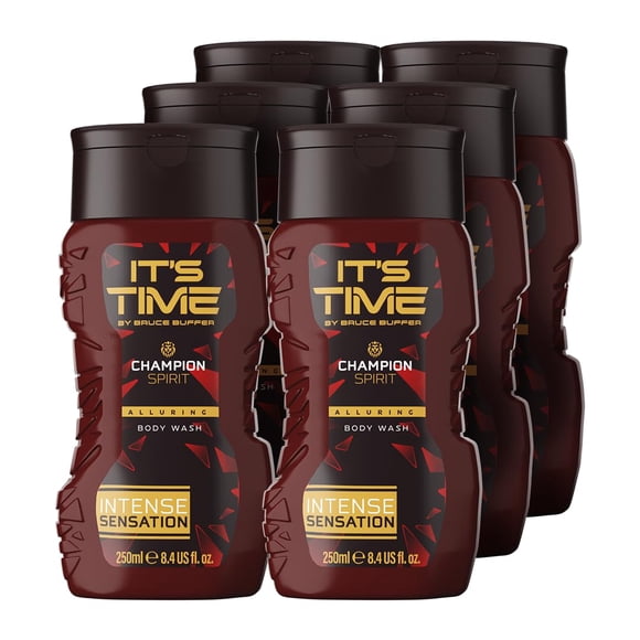 Es hora de Bruce Buffer Body Wash para hombres 6.4 fl. onz. (Paquete de 6) (Espíritu guerrero)