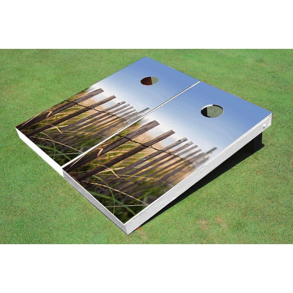 Beach Fence Themed Cornhole Boards