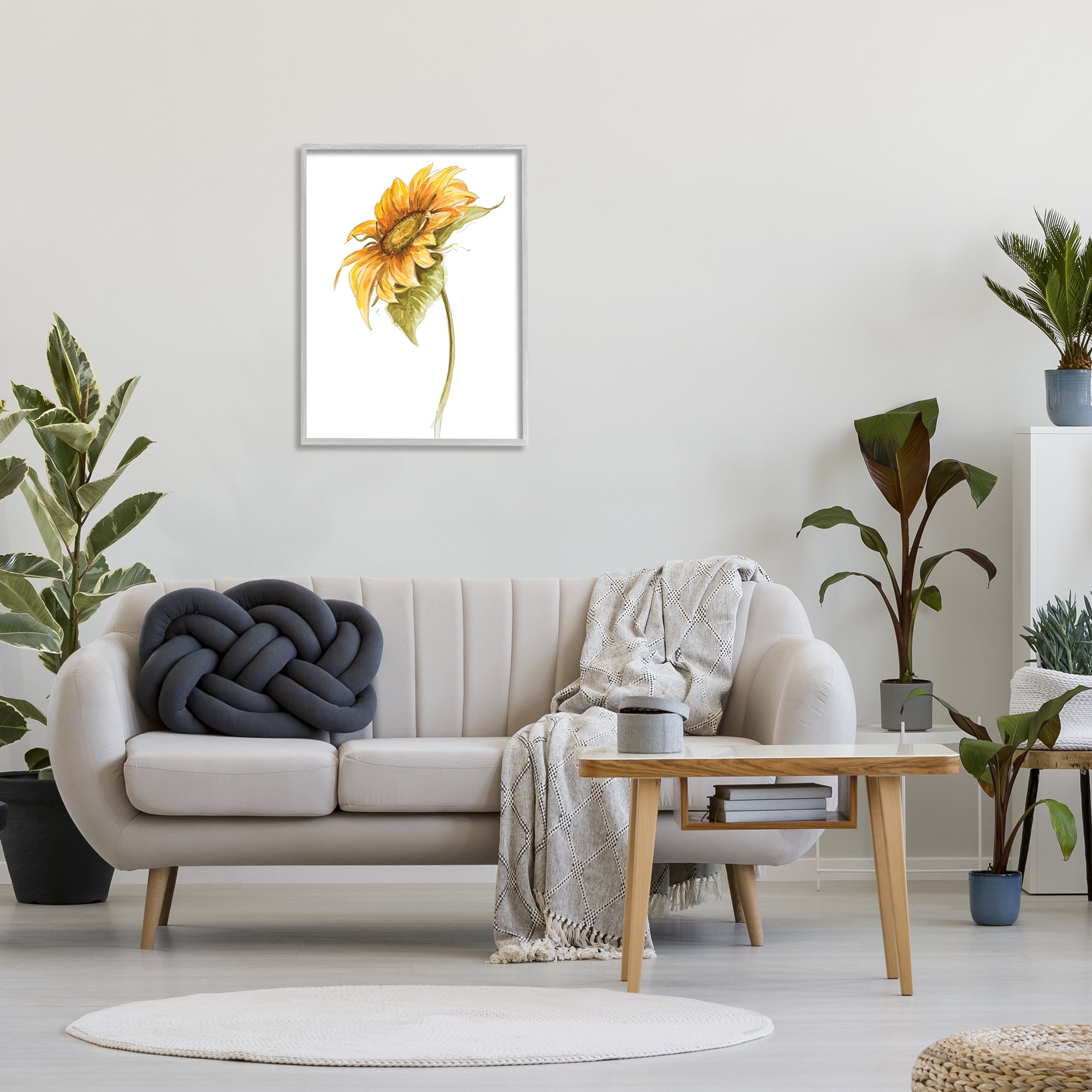 Stupell Industries Soft Minimal Sunflower Floral Warm Summer Tones, 24 x 30, Designed by Patricia Pinto