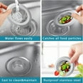 thumbnail image 5 of 2 Pack Sink Strainer Sets - Large Wide Rim 4.5" Stainless Steel Strainer with Rust-Free Function and Anti-Clogging Micro-Perforation - Kitchen Sink Drain Strainer (Black), 5 of 6