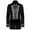 Black-C, variant on IYTR Men's Gothic Coat Solid Color Long Sleeve Jacket Zipper Stand-up Collar Medieval Retro Swallowtail Coat Black M