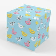 Stesha Party Pool PresNok Floats Unicorn Duck Zebra Flamingo Funny Gift Wrap 30 x 20 Inch (3 Sheets)