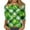 Green, variant on 3/4 Sleeve Tops for Women Irish Lucky Clover St Patricks Day Shirt Women Crew Neck Pullover Graphic Tee Tops Saint Patricks Day T Shirts