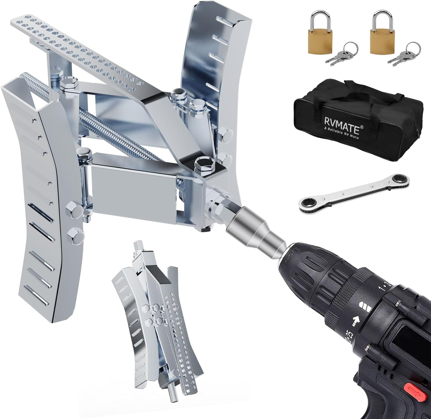 BAL 28012 X-Chock Pair Wheel Stabilizer Tire Chock Dual Tandem