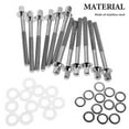 thumbnail image 3 of FUTUREORYY 12Pcs Drum Tension Rods Silver M5 Thread Screw for Drum Hardware Kit Setup, 3 of 8