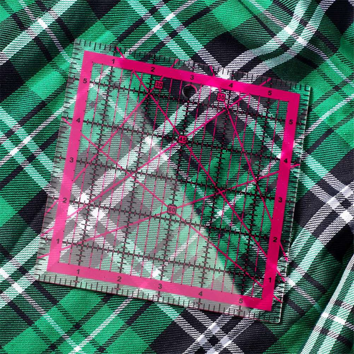 6 Pieces Acrylic Quilting Rulers Square Fabric Cutting Ruler with Clear Mark Ironing for Craft
