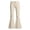 #01-Beige, variant on Girls Flare School Uniform Pants Kids Wide Leg Bell Bottoms Mid Rise Elastic Waist Loose Back To School Casual Pants with Pockets, White, 150