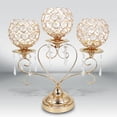 thumbnail image 3 of Candelero de cristal BLESIY soporte de candeliere de hierro Decoración de comedor Navidad, 3 of 8