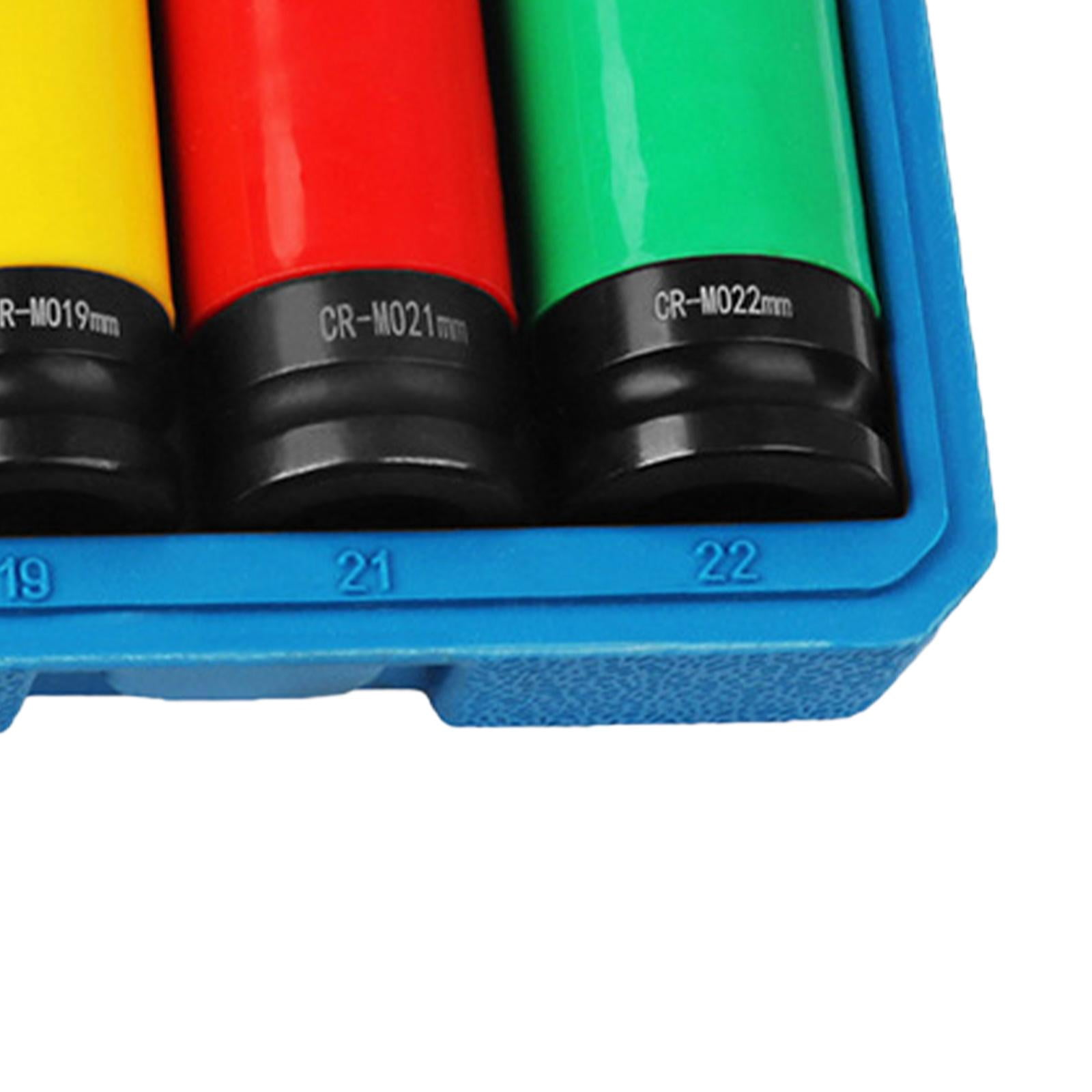 Colaxi Wheel Socket Set ,Socket, Wrench Set with Storage Case, Drive Angle 1/2" Protective Wheel Impact Socket Set for Husband, Men 4 piece
