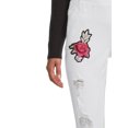 thumbnail image 4 of Dollhouse Women's Juniors Embroidered Rose Overalls, 4 of 5