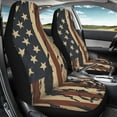 thumbnail image 3 of Yuyamidu Retro American Flag Car Seat Covers Set 4th of July Automotive Seat Covers Fashion Bucket Seat Decoration Accessories, Soft Waterproof, 3 of 7